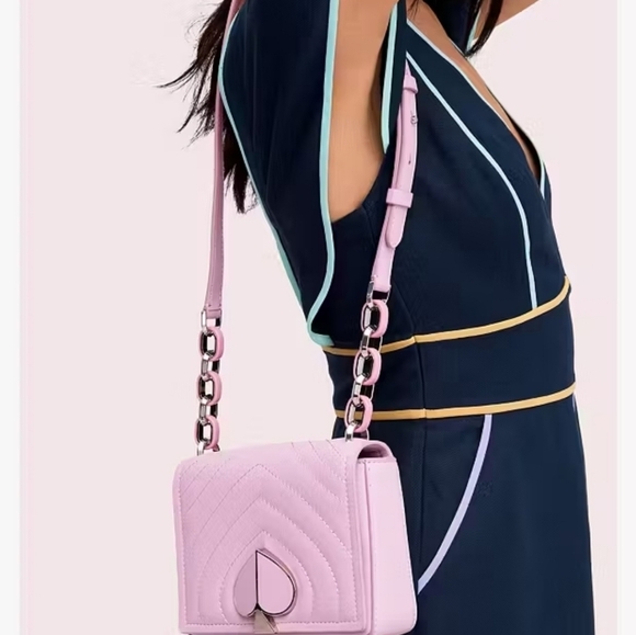 🔹️Kate Spade 🔹Amelia Small Convertible Chain Purple Lavender Shoulder Bag ✨️💟 - Picture 3 of 8